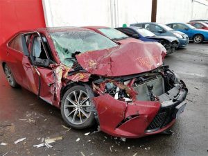 car with collision damage